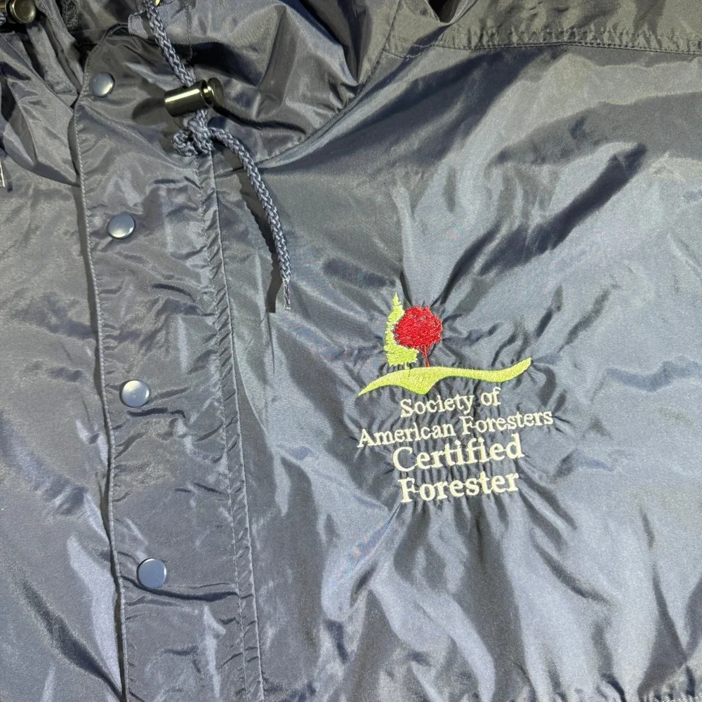 Tri-Mountain Mens Navy Blue Anorak Windbreaker Society of American Foresters 2XL